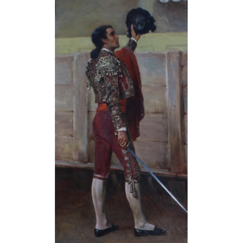 2013 - John Haynes Williams (1836-1908): oil on canvas, Spanish Matador, dated 1882, titled verso, 27 x 27 ... 