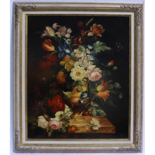 2024 - In the manner of Franz Xaver Petter (Austrian 1791-1866): oil on canvas, still life with flowers in ... 