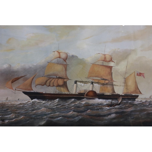 2026 - Anthony Elliott Skuse (20th century): watercolour, The Atlantic Steam Packet - The Persia, 47 x 28 c... 