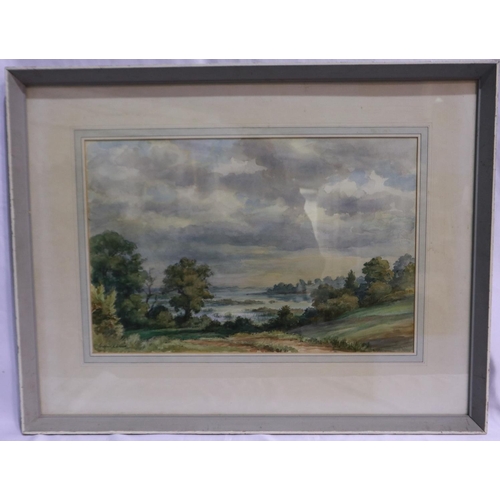 2027 - Wilfrid R Wood (1888-1976): watercolour, Near Snape, label verso for the artists Memorial Exhibition... 