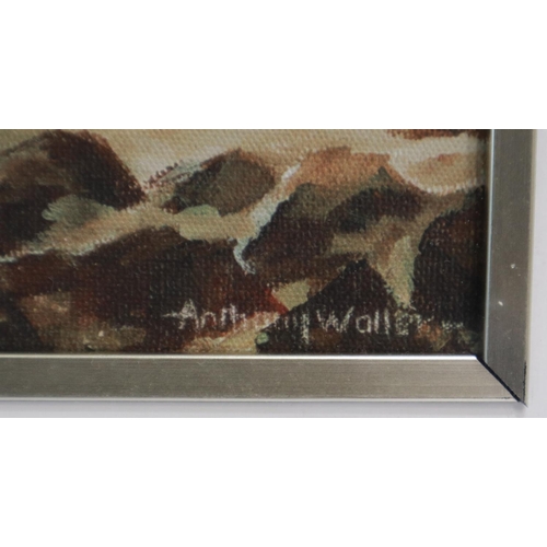 2042 - Anthony Waller (B. 1932): watercolour on textured board, 90 x 28 cm. Not available for in-house P&P