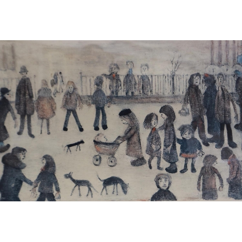 2044 - Laurence Stephen Lowry RBA RA (1887-1976), limited edition colour lithograph, The Park, numbered 354... 