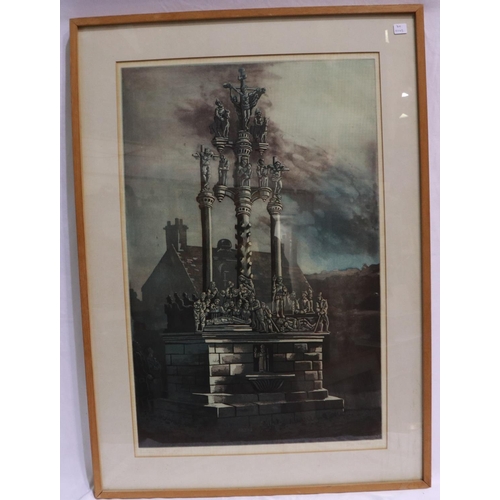 2047 - David Smith RE (1920-1998), artists proof aquatint etching, Brittany Calvary, pencil signed and date... 