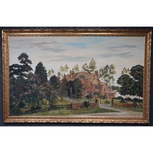 2001 - C D Taylor (20th century): oil on canvas, Cheshire mansion, dated 1970, 150 x 90 cm. Not available f... 