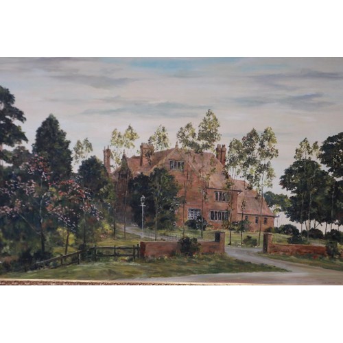 2001 - C D Taylor (20th century): oil on canvas, Cheshire mansion, dated 1970, 150 x 90 cm. Not available f... 