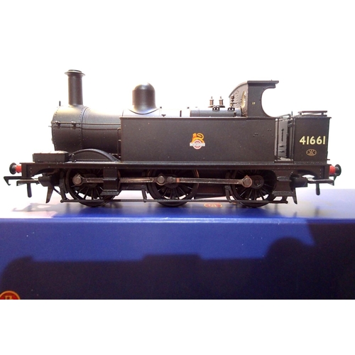 2245 - OO scale Bachmann 31-431, class 1F, 41661, black Early Crest, near mint condition, storage wear to b... 