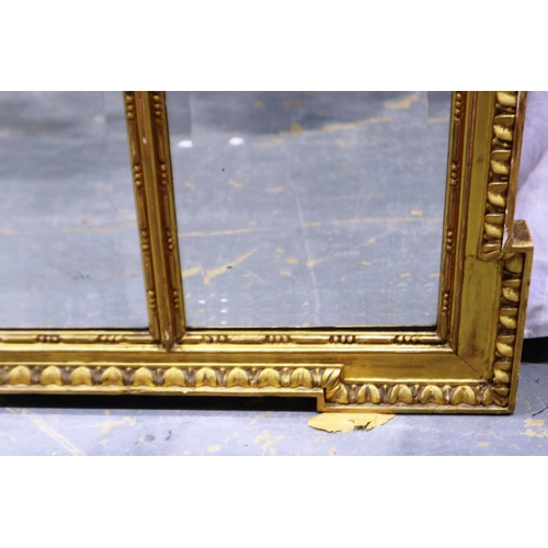 2065 - A 19th century Triptych over mantel mirror with bevelled glass and gilt wood frame, overall 116 x 69... 