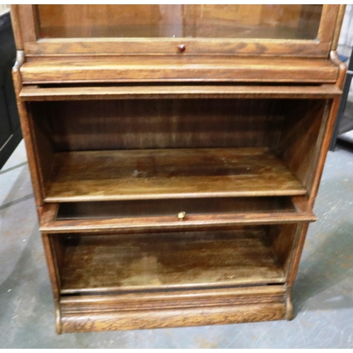 2113 - An early 20th century oak Minty sectioned five tier bookcase in the style of Globe Wernicke, 88 x 42... 