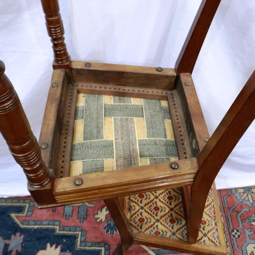 2123 - Pair of Victorian walnut bedroom chairs. Not available for in-house P&P