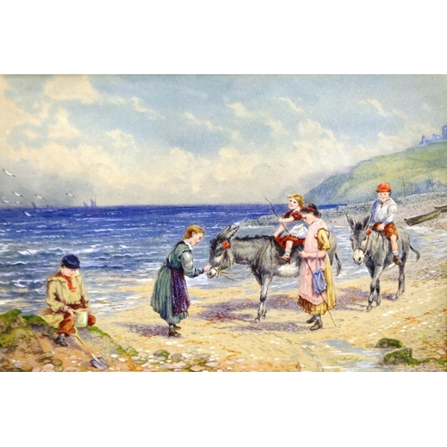 2023A - William Foster (1853-1924): watercolour, Edwardian Holiday 1903, attributed by label verso, 24 x 17 ... 