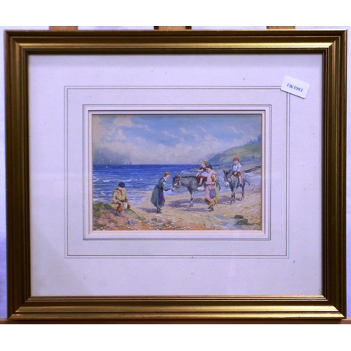 2023A - William Foster (1853-1924): watercolour, Edwardian Holiday 1903, attributed by label verso, 24 x 17 ... 