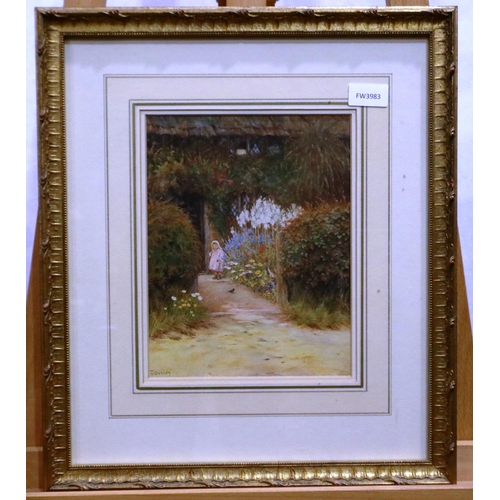 2023C - Thomas Oakley (1858-1910): watercolour, At The Cottage Door, Redlynch Wilts 1895, 20 x 25 cm. Not av... 