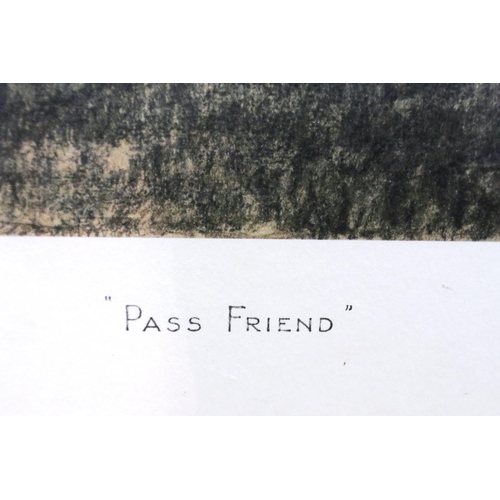 2023D - Charles Johnson Payne (Pseudo, Snaffles, 1884-1967): limited edition print, Pass Friend, 24/500, sig... 