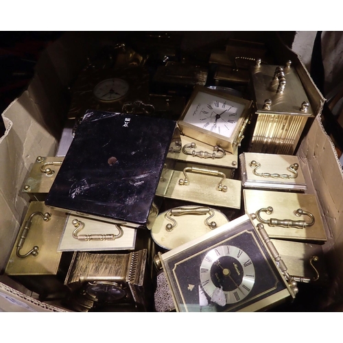 1054 - Selection of mixed quartz carriage clocks. Not available for in-house P&P