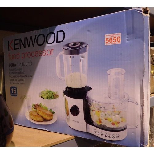 1056 - Kenwood food processor and a kettle. All electrical items in this lot have been PAT tested for safet... 