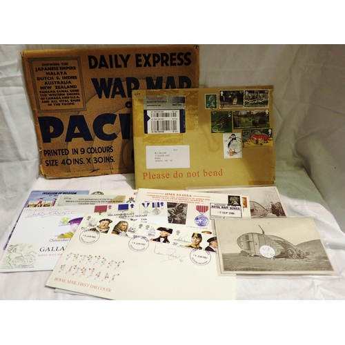 1159 - First day covers signed VC and George Cross, (eight covers, nine signatures), and other ephemera. P&... 