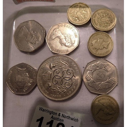 1181 - Mixed coins to include a £5 example. P&P Group 1 (£14+VAT for the first lot and £1+VAT for subsequen... 