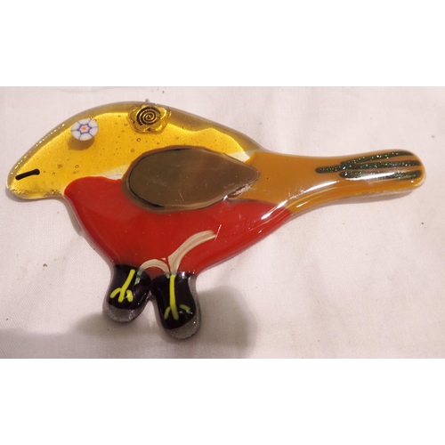 1188 - Large Murano glass bird form pendant, L: 13 cm. P&P Group 1 (£14+VAT for the first lot and £1+VAT fo... 