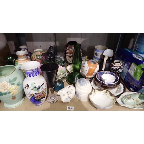 1282 - Quantity of mixed ceramics, glass and collectables. Not available for in-house P&P