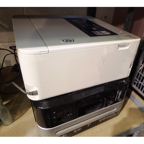 1297 - Epson XP-6005 printer and a Fellowes Powershred DS-700c shredder. All electrical items in this lot h... 