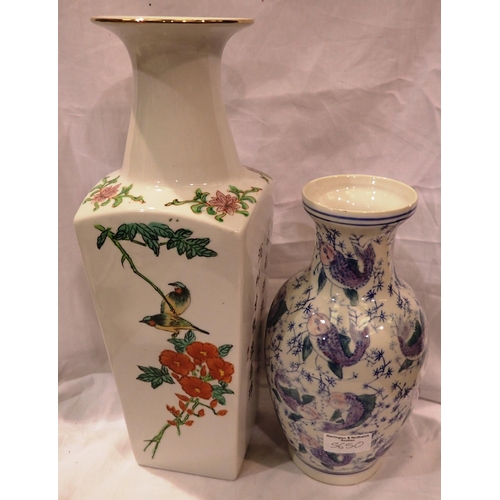 1382 - Two Chinese vases, largest H: 40 cm. Not available for in-house P&P