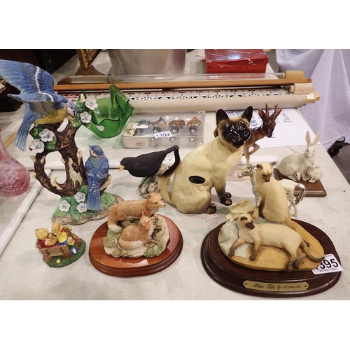 1395 - Selection of animal figurines. Not available for in-house P&P