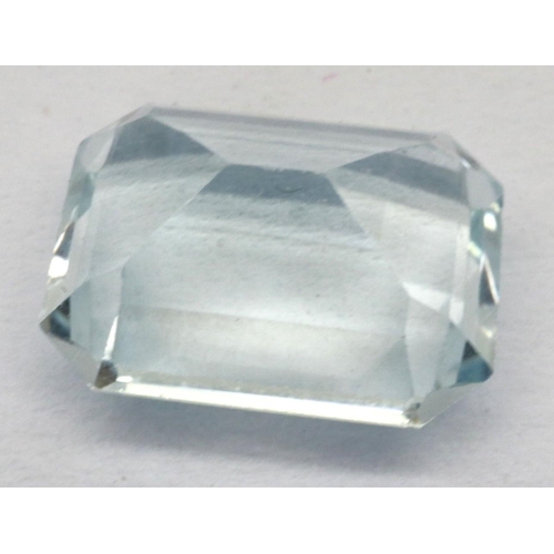 27 - Loose gemstone, aquamarine, 1.12cts. P&P Group 1 (£14+VAT for the first lot and £1+VAT for subsequen... 