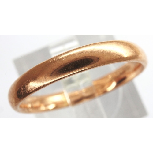 3 - 9ct gold wedding band, size N, 2.1g. P&P Group 1 (£14+VAT for the first lot and £1+VAT for subsequen... 