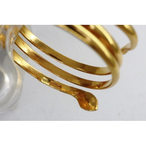 48 - 18ct gold snake ring, size L, 2.3g. P&P Group 1 (£14+VAT for the first lot and £1+VAT for subsequent... 