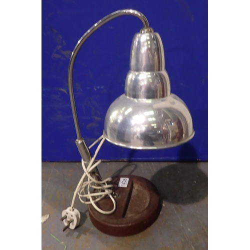 1438 - Metal adjustable desk lamp, extended H: 58 cm. All electrical items in this lot have been PAT tested... 