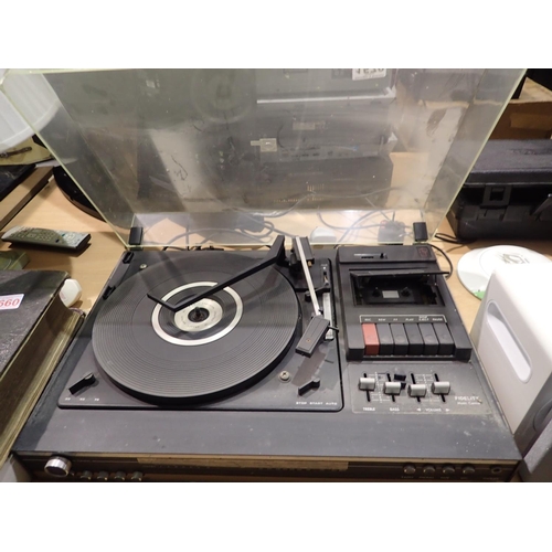 1570 - Fidelity music centre with cassette deck. All electrical items in this lot have been PAT tested for ... 