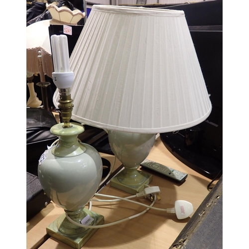 1572 - Two ceramic table lamps. All electrical items in this lot have been PAT tested for safety and have p... 