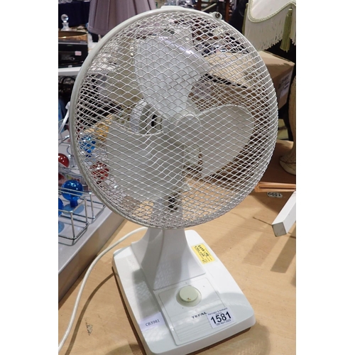 1581 - Tefal oscillating table fan. All electrical items in this lot have been PAT tested for safety and ha... 