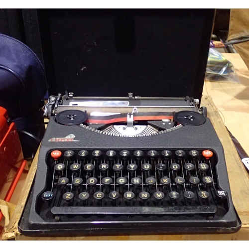 1591 - Empire portable typewriter and another (2). Not available for in-house P&P