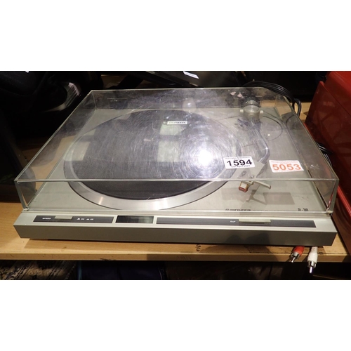 1594 - Pioneer quartz auto turntable model PL300. All electrical items in this lot have been PAT tested for... 