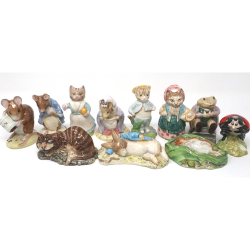 238 - Eleven Royal Albert and Beswick Beatrix Potter and Alice series figurines including Cheshire Cat, la... 