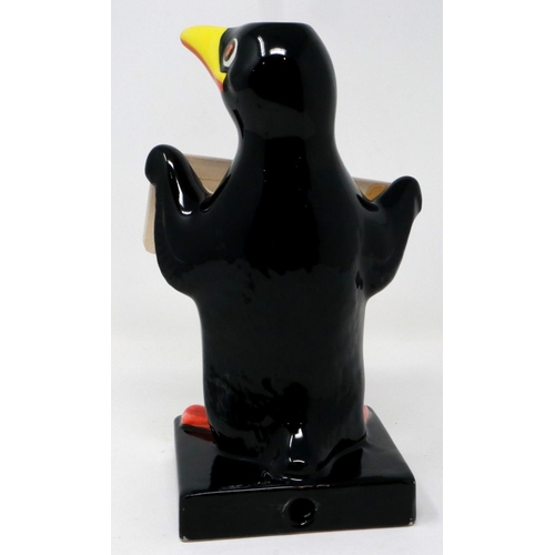 245 - Carlton Ware Guinness penguin lamp base, H: 20 cm, crazing throughout and small chip to Gunness sign... 