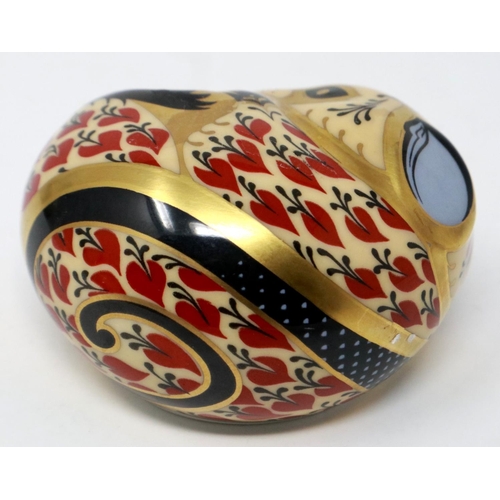 257 - Royal Crown Derby country mouse paperweight, L: 80 mm, seconds quality, silver stopper, no chips or ... 