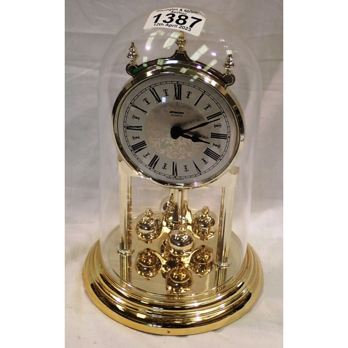 1387 - Stager quartz anniversary clock. P&P Group 3 (£25+VAT for the first lot and £5+VAT for subsequent lo... 