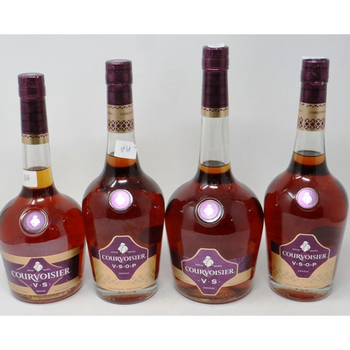 508 - Courvoisier VSOP cognac, four bottles totalling 3100ml, (3x 700ml and 1 litre), all 40% vol. P&P Gro... 