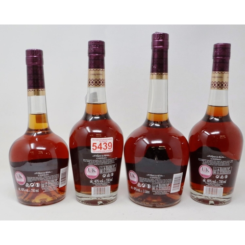 508 - Courvoisier VSOP cognac, four bottles totalling 3100ml, (3x 700ml and 1 litre), all 40% vol. P&P Gro... 