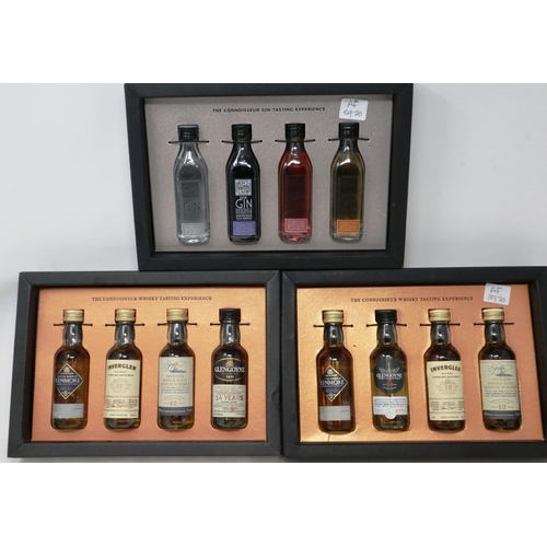 525 - Eight 5cl whisky miniatures and four 5cl gin miniatures. P&P Group 2 (£18+VAT for the first lot and ... 