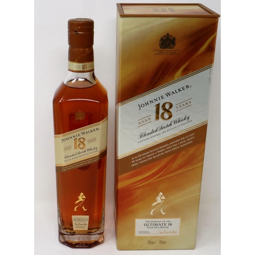 528 - Johnnie Walker 18 years aged Scotch whisky 700ml, 40% proof, boxed. P&P Group 2 (£18+VAT for the fir... 