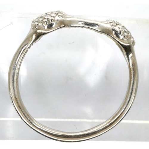 24 - Pandora 18ct white gold and diamond ring, size J/K, 2.0g. P&P Group 1 (£14+VAT for the first lot and... 