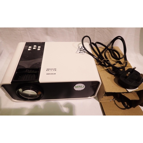 1123 - Projection Technology LCD HDMI projector with accessories, working at lotting. All electrical items ... 