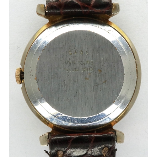 93 - FERO FELDMAN: gents automatic 17 jewels wristwatch on leather strap, working at lotting. P&P Group 1... 