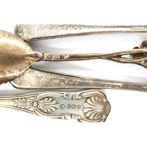 111 - Four hallmarked silver teaspoons, combined 62g. P&P Group 1 (£14+VAT for the first lot and £1+VAT fo... 