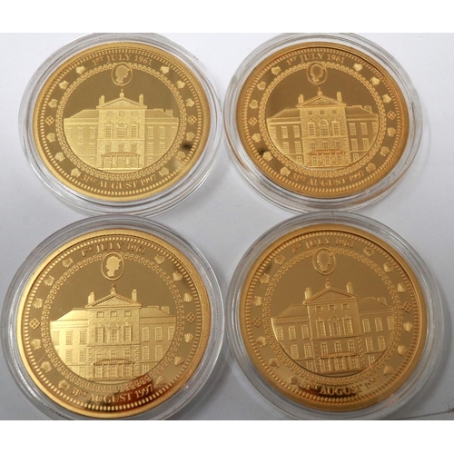 128 - Four Princess Diana commemorative proof coins. P&P Group 1 (£14+VAT for the first lot and £1+VAT for... 