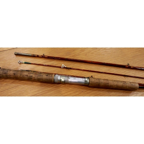 148 - Albert Smith 11ft four piece split fishing rod. P&P Group 2 (£18+VAT for the first lot and £3+VAT fo... 