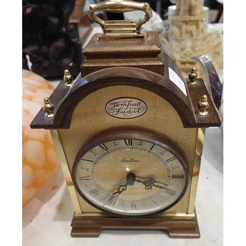 1424 - Bentima quartz carriage clock, H: 24 cm, requires battery. P&P Group 2 (£18+VAT for the first lot an... 